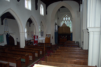 The nave and south aisle seen from the pulpit June 2012